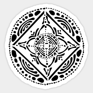 Water Drop Mandala Sticker